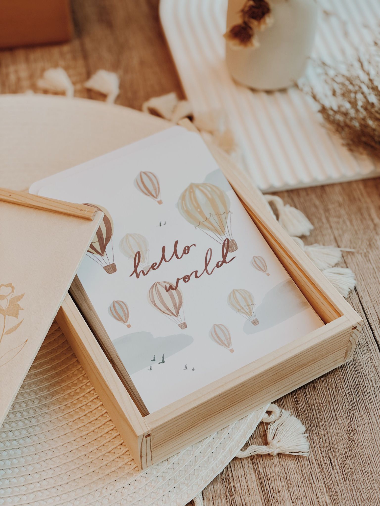 Box of Baby Memories - Hand-drawn Baby Milestone Cards in Keepsake Box