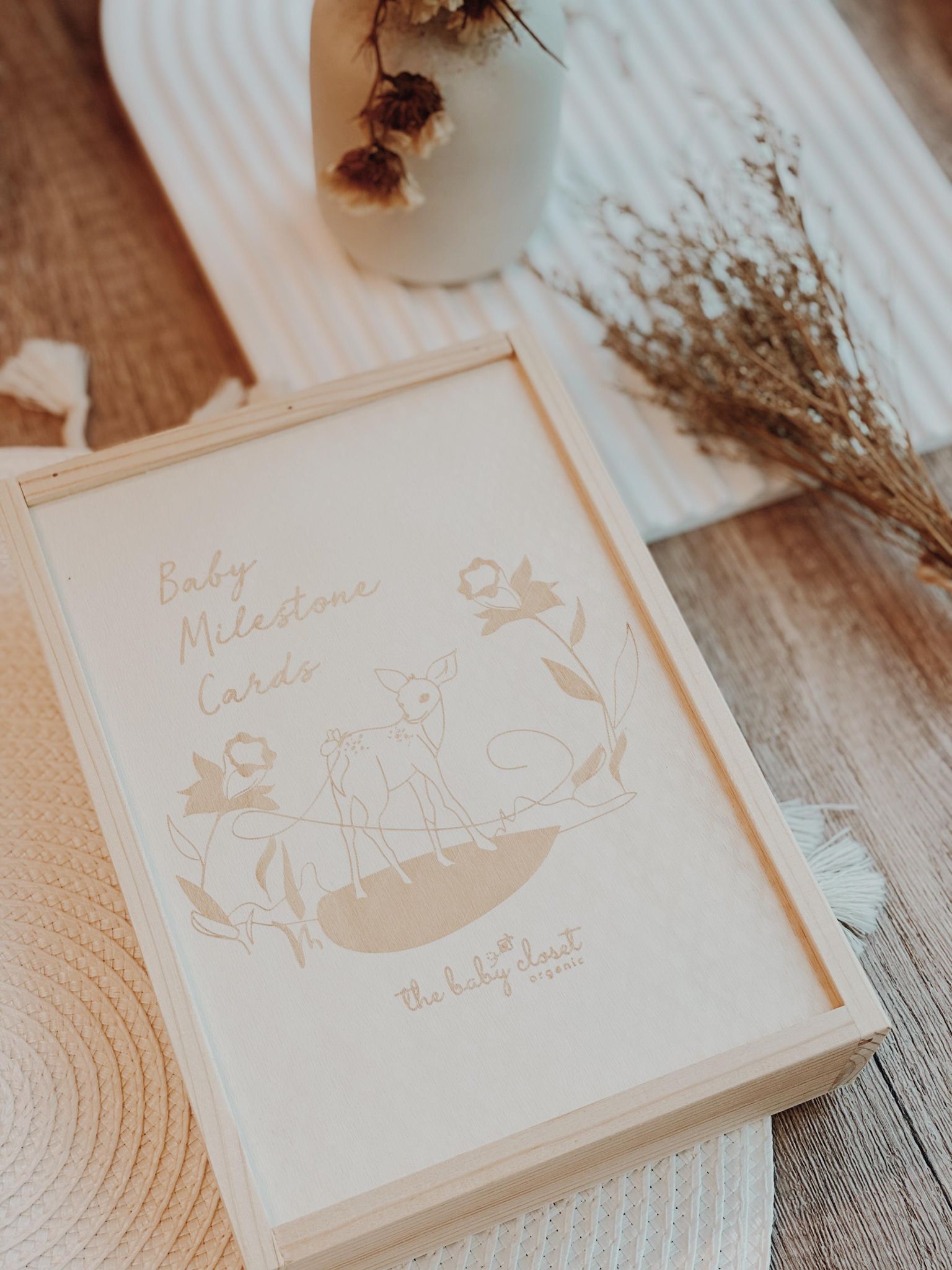 Box of Baby Memories - Hand-drawn Baby Milestone Cards in Keepsake Box