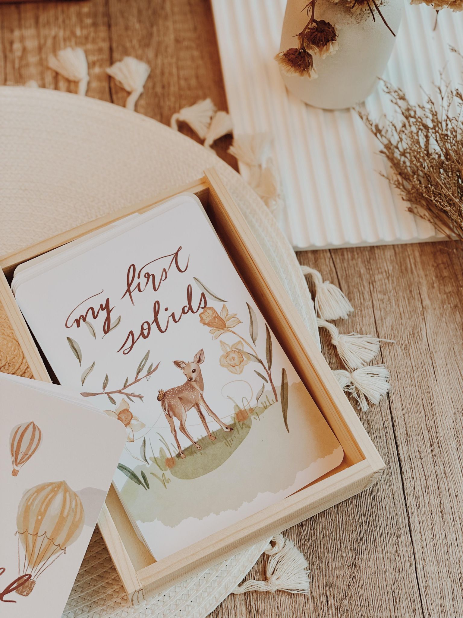 Box of Baby Memories - Hand-drawn Baby Milestone Cards in Keepsake Box