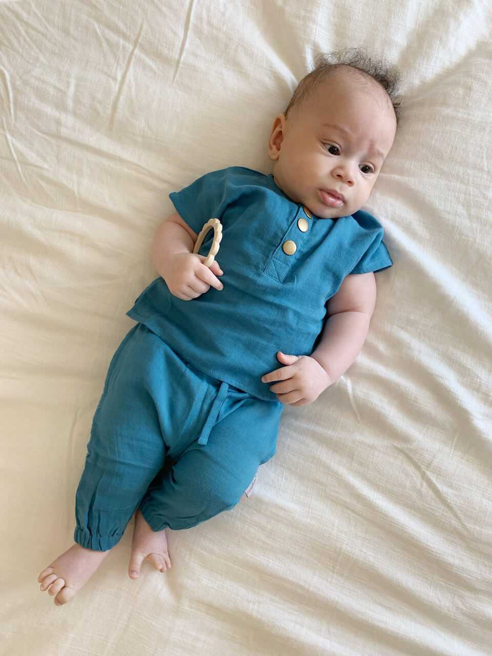 Organic Muslin Tee in Pacific
