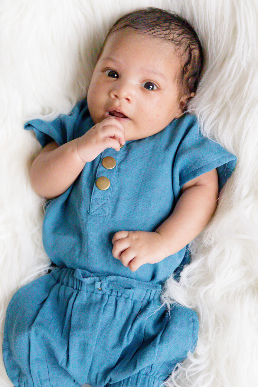 Organic Muslin Tee in Pacific