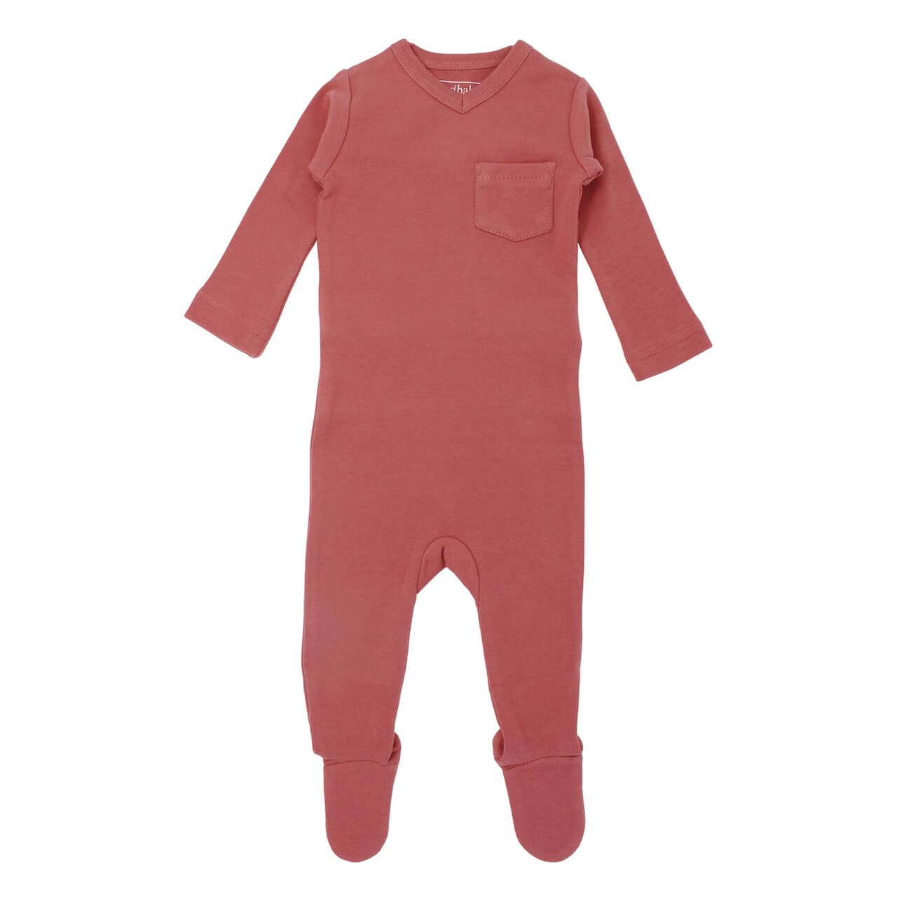 Organic Smocked Footie in Sienna