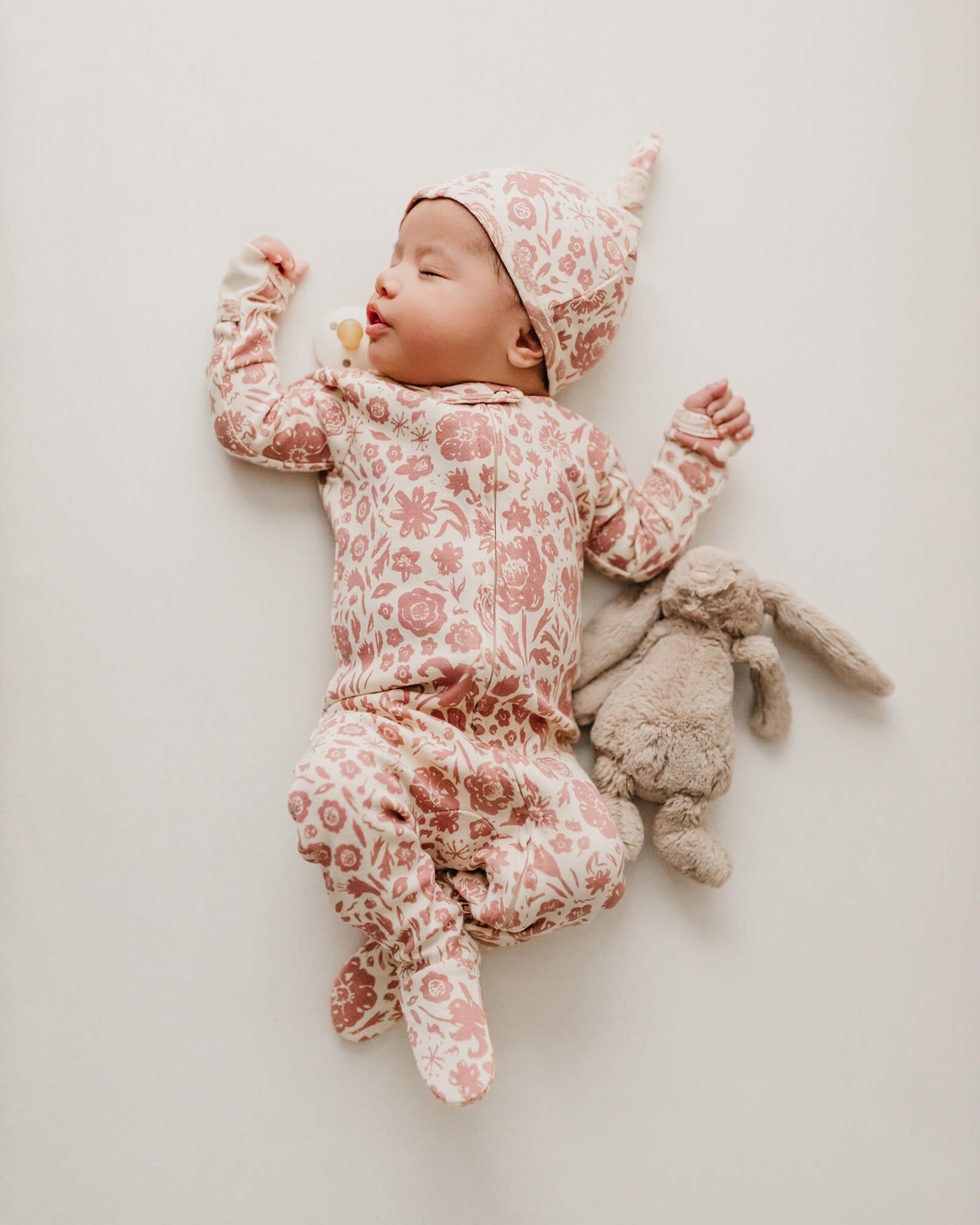 Printed Criss-Cross Bodysuit in What In Carnation? (Beige)