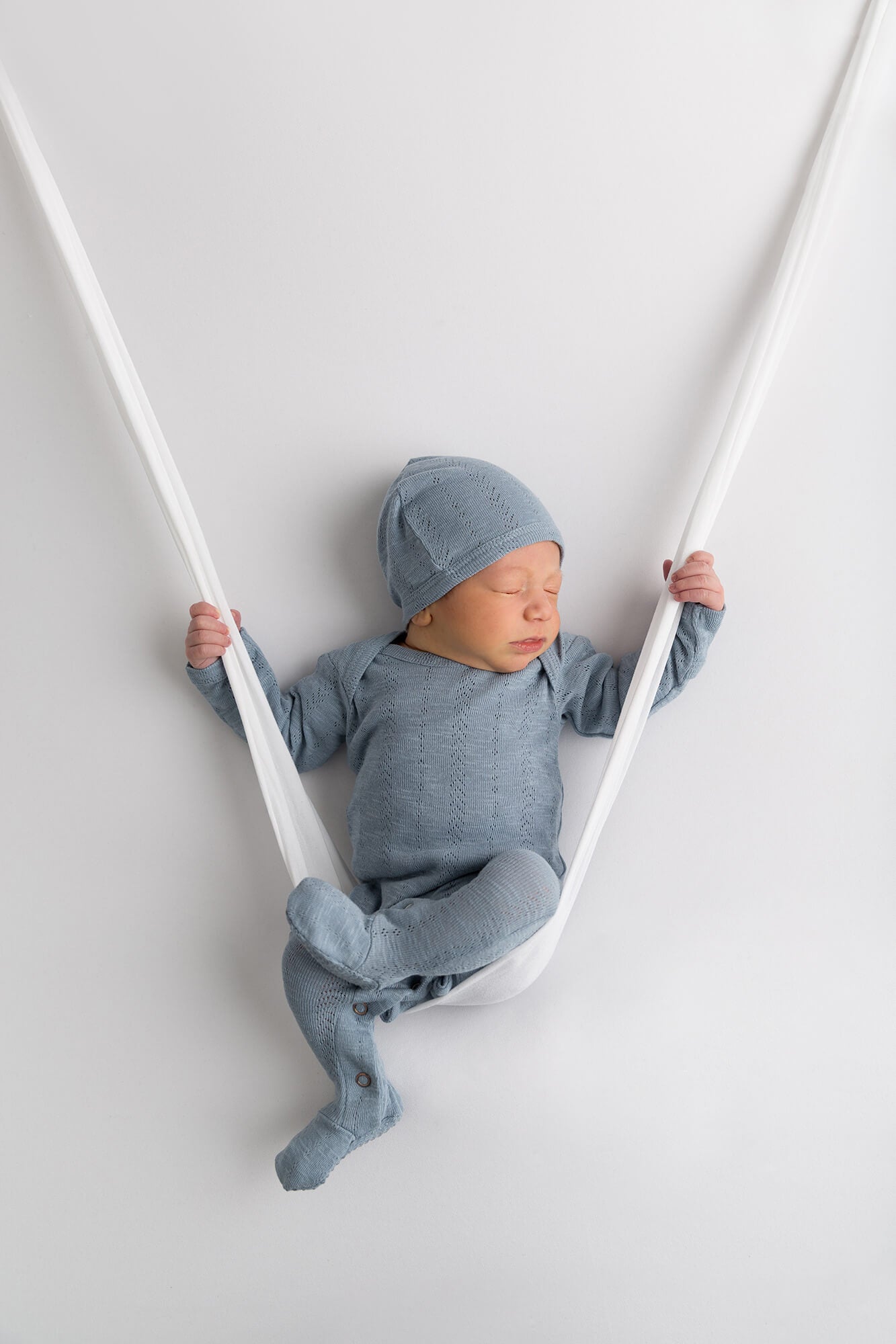 Pointelle Lap-Shoulder Baby Footie in Pool