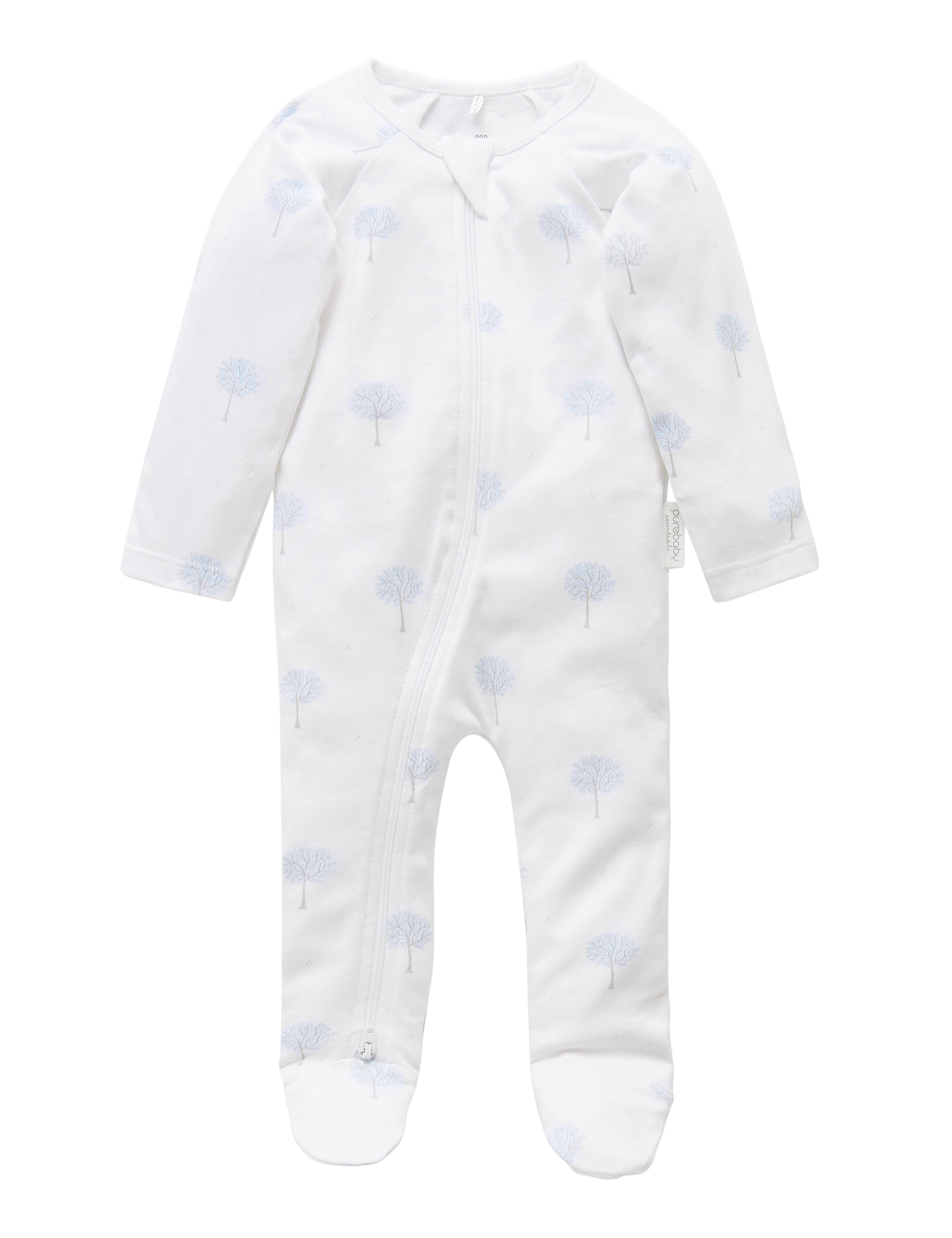 Zip Growsuit (Pale Blue Tree)