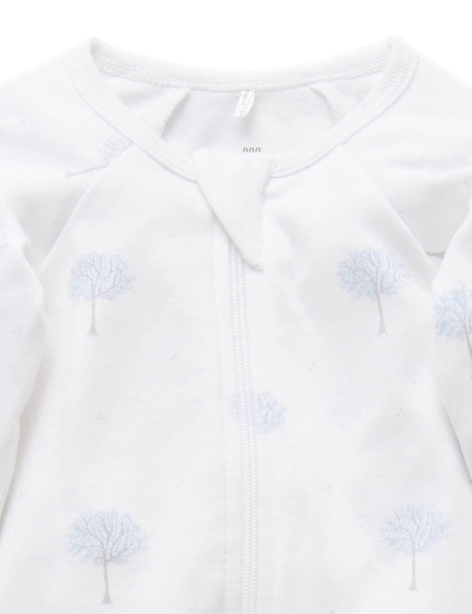 Zip Growsuit (Pale Blue Tree)