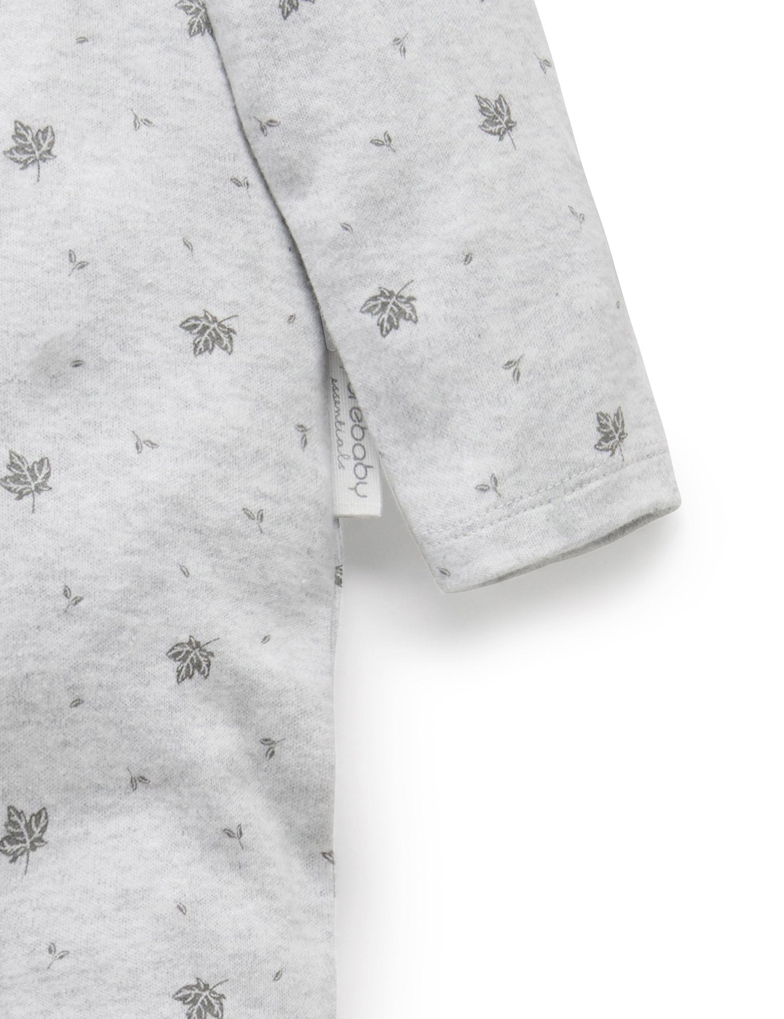 Zip Growsuit (Pale Grey Leaf)