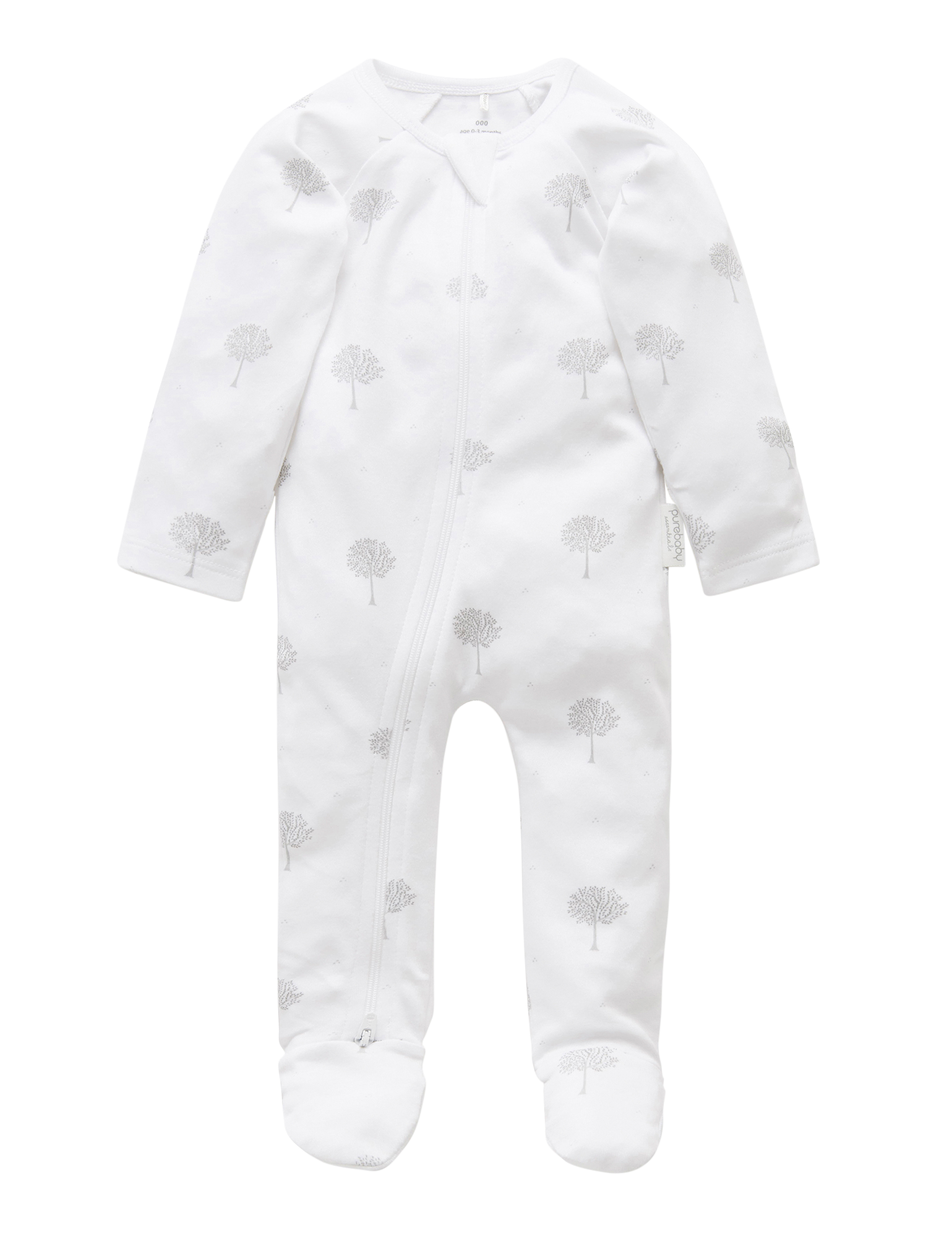 Zip Growsuit (Pale Grey Tree)