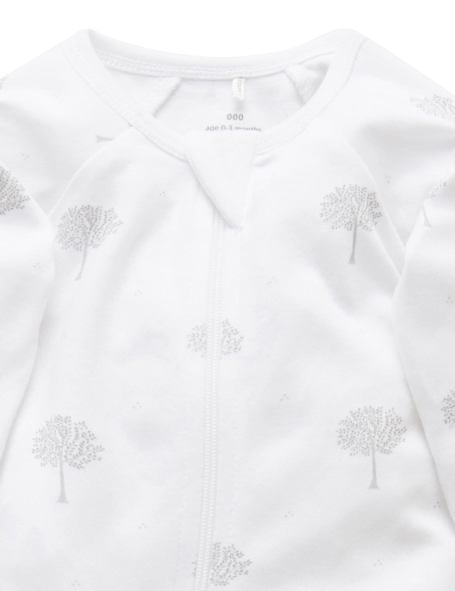Zip Growsuit (Pale Grey Tree)
