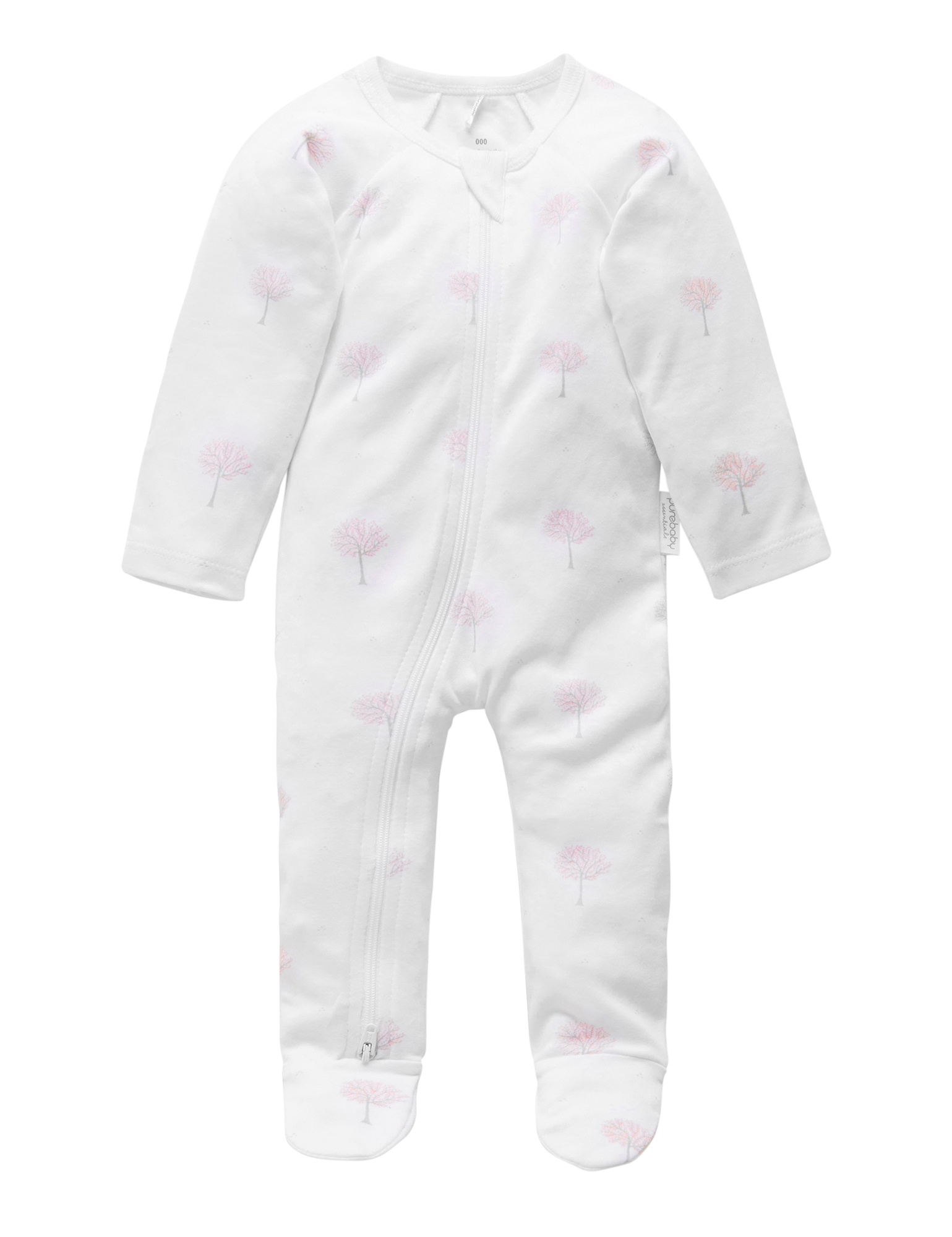 Zip Growsuit (Pale Pink Tree)
