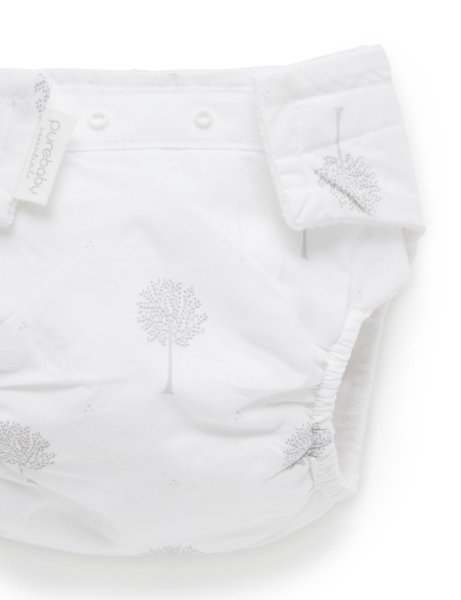 Reusable Nappy Pant in Pale Grey Tree