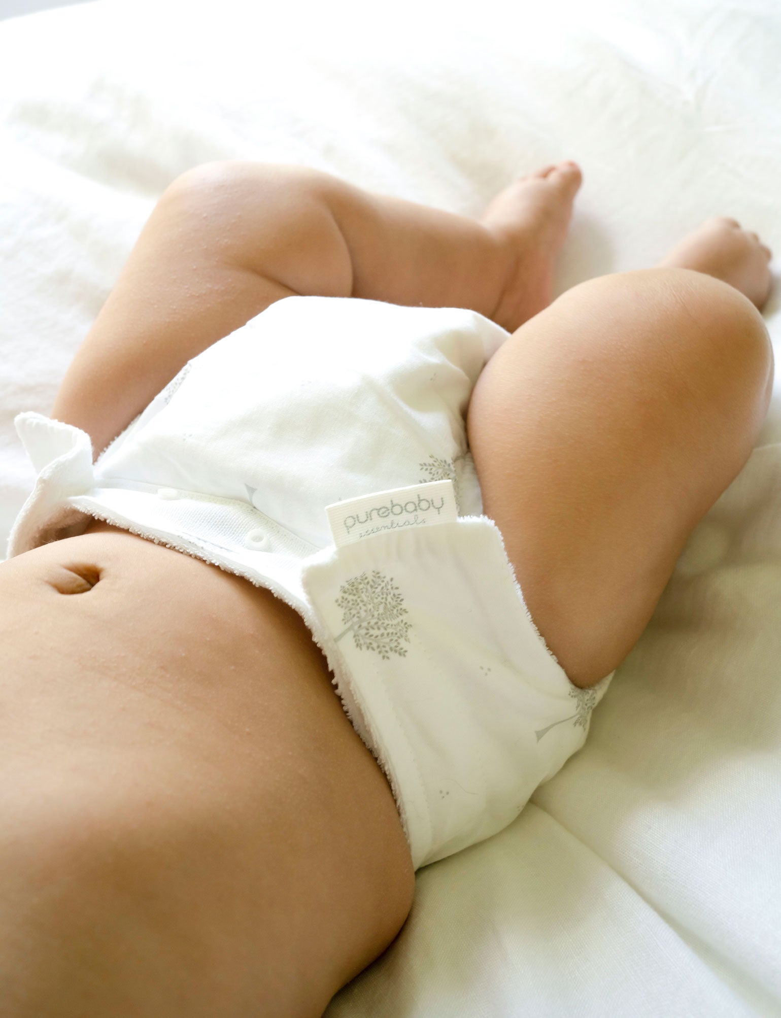 Reusable Nappy Pant in Pale Grey Tree