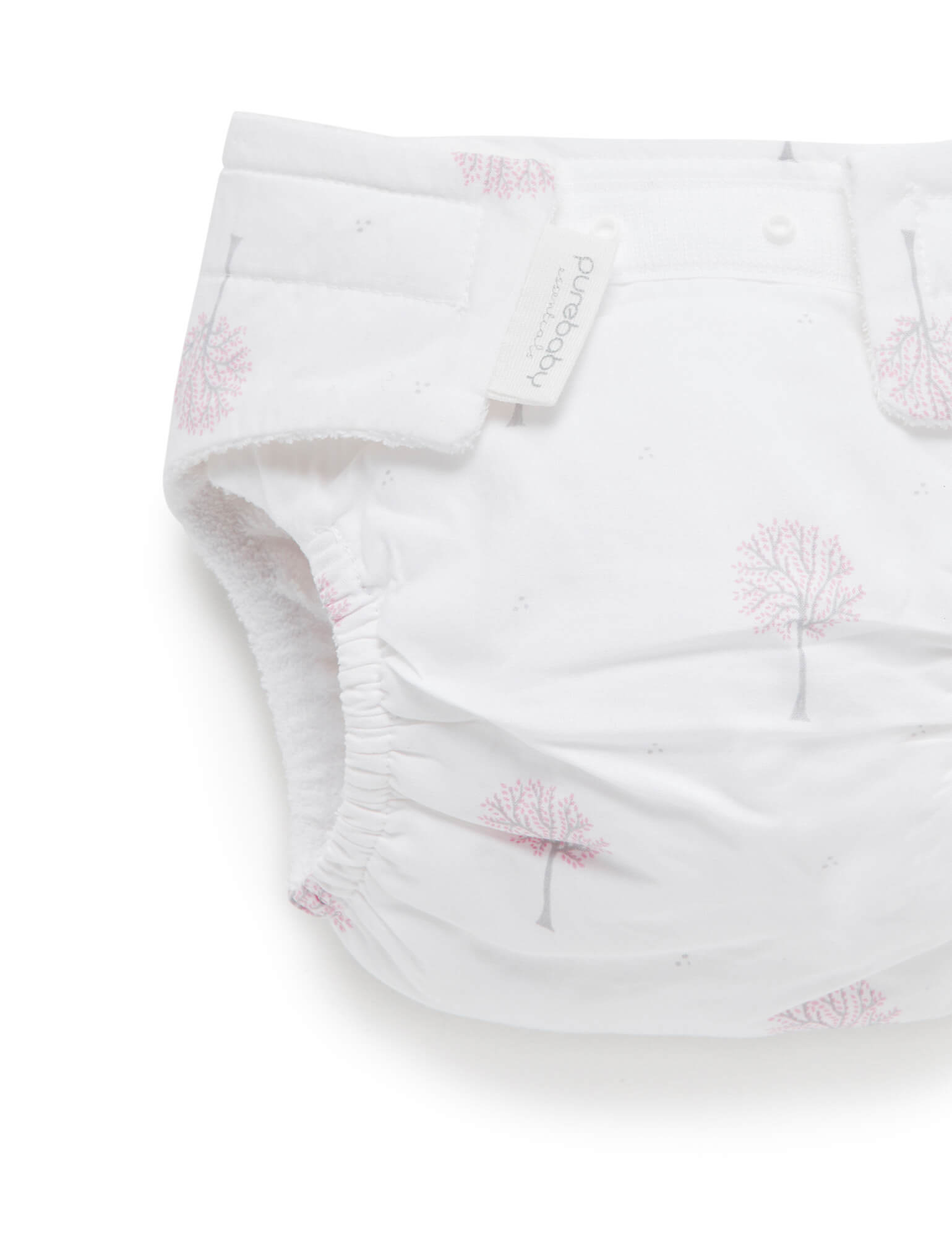 Reusable Nappy Pant in Pale Pink Tree