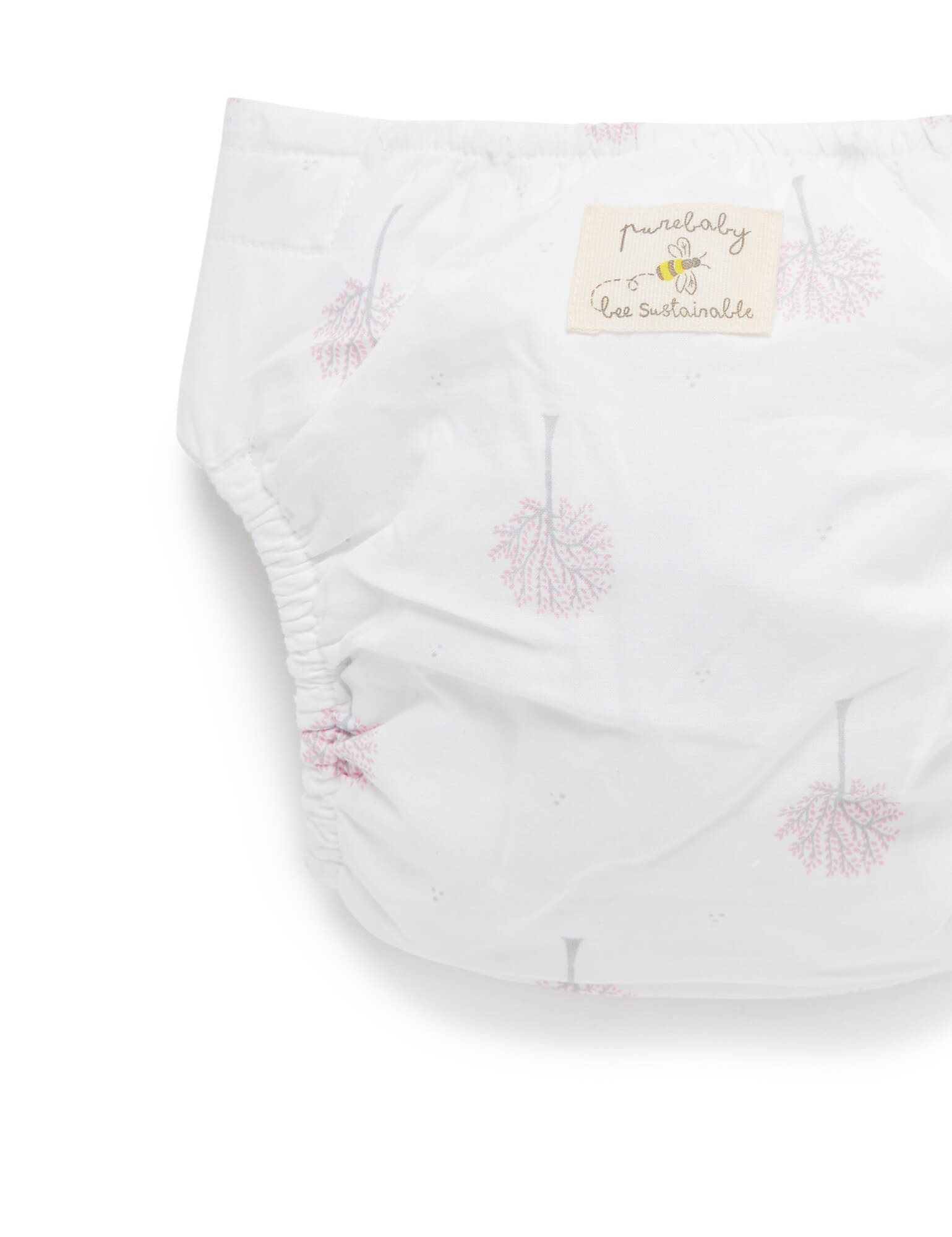 Reusable Nappy Pant in Pale Pink Tree