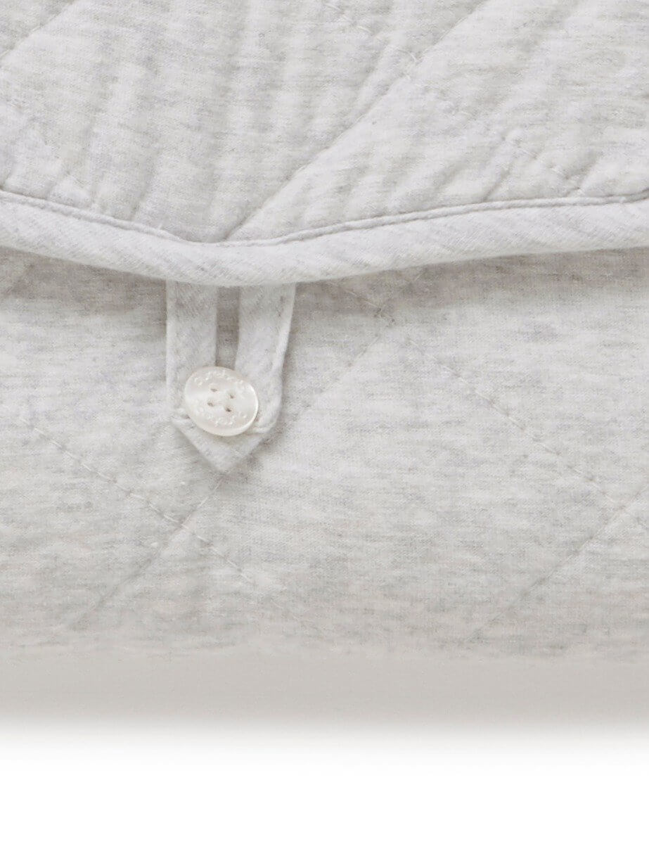 Quilted Change Mat in Pale Grey Melange