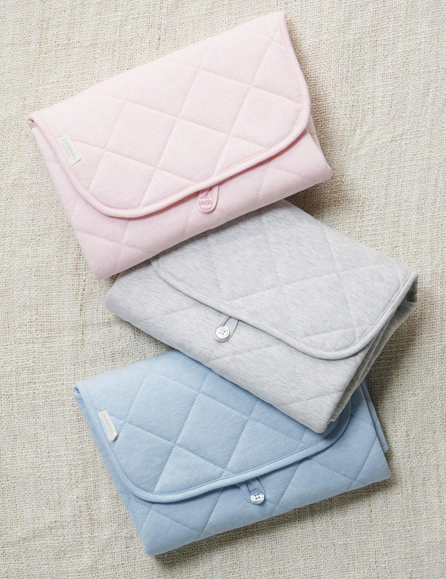 Quilted Change Mat in Soft Pink Melange