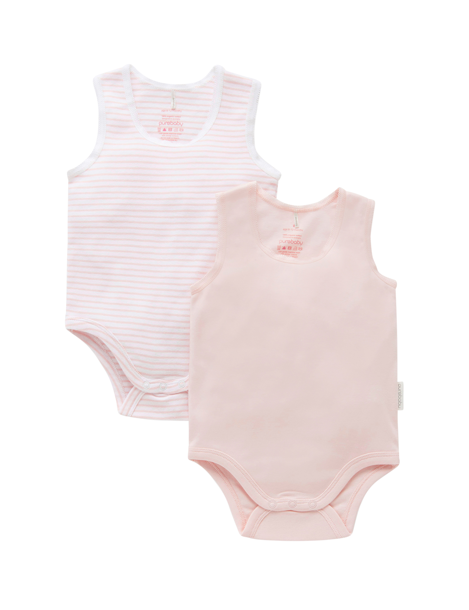 2 Pack Rib Bodysuit (Pink)