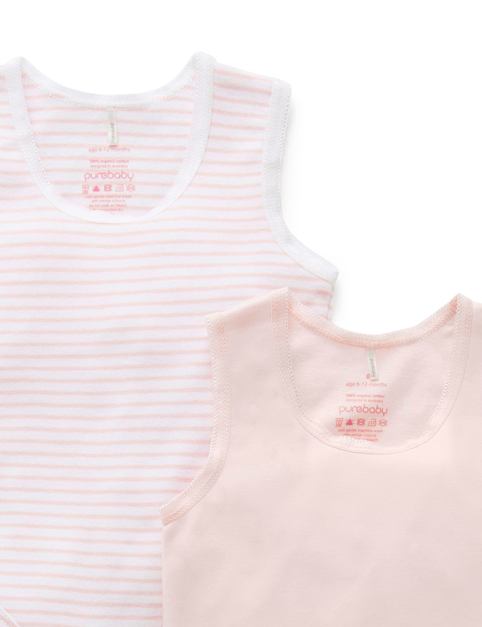 2 Pack Rib Bodysuit (Pink)