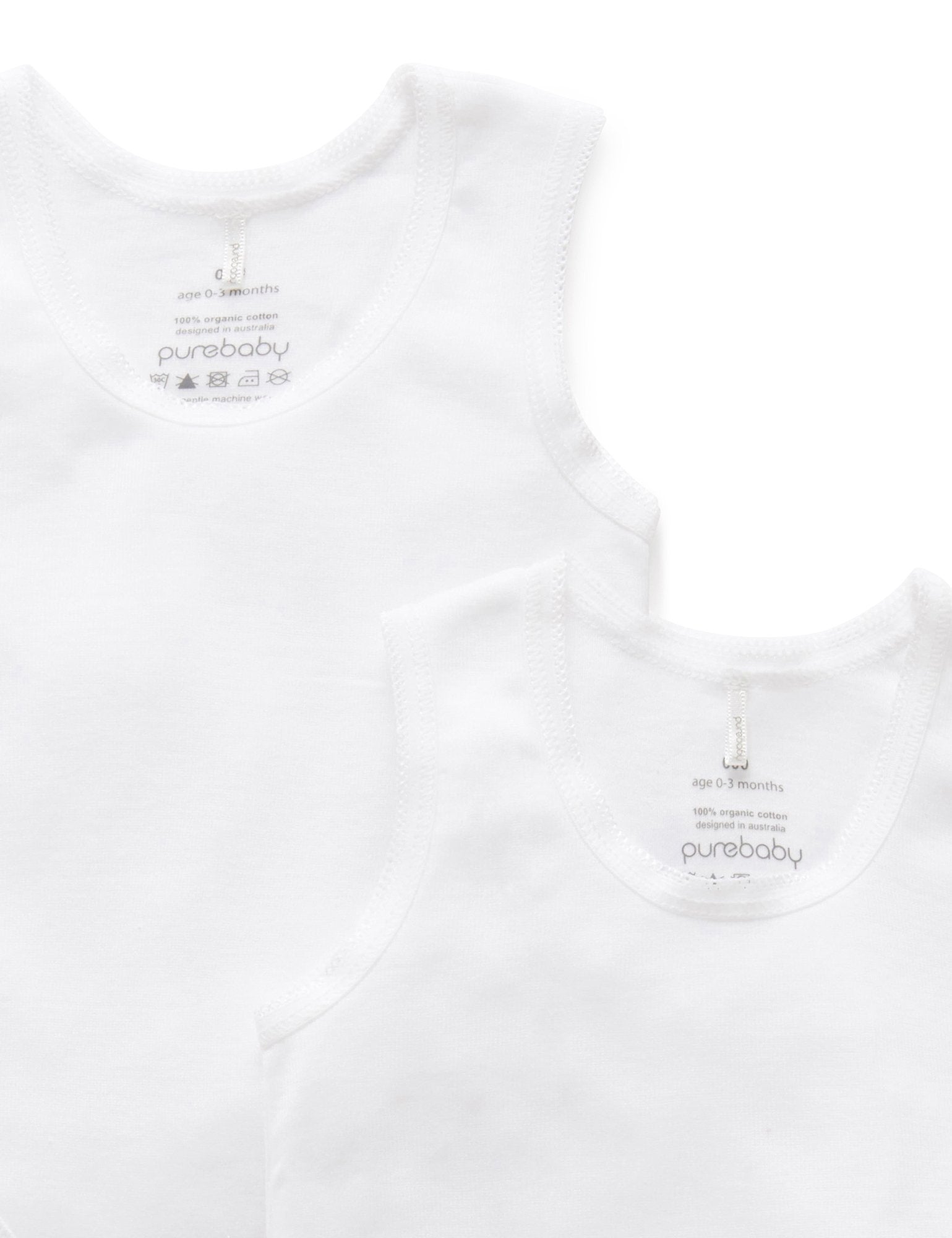 2 Pack Rib Bodysuit (White)