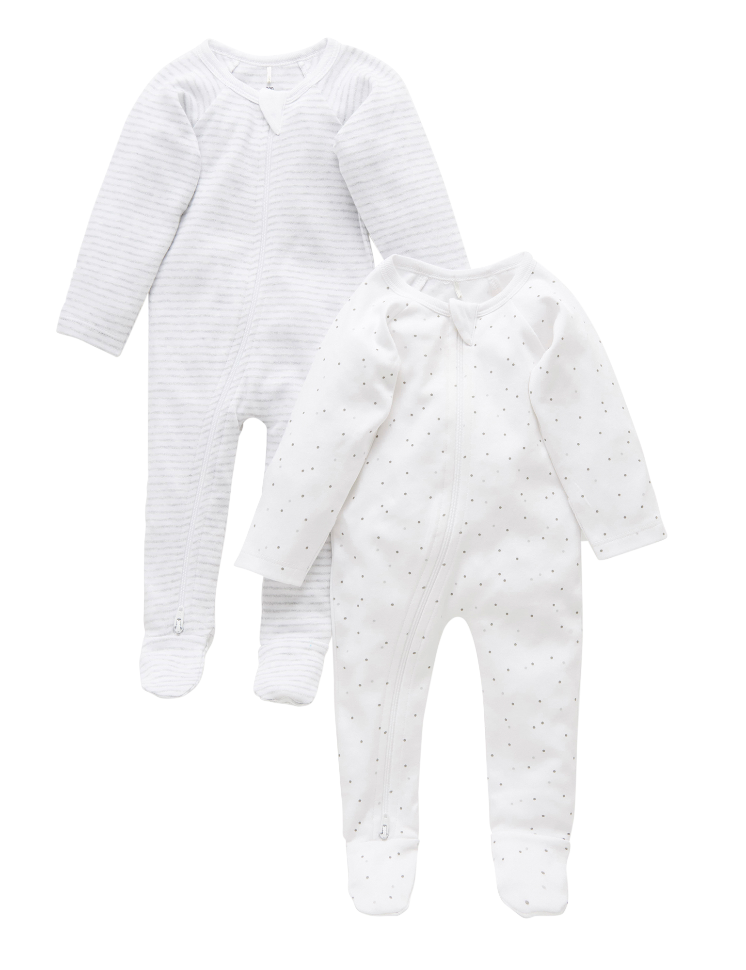 2 Pack Zip Growsuit (Grey)