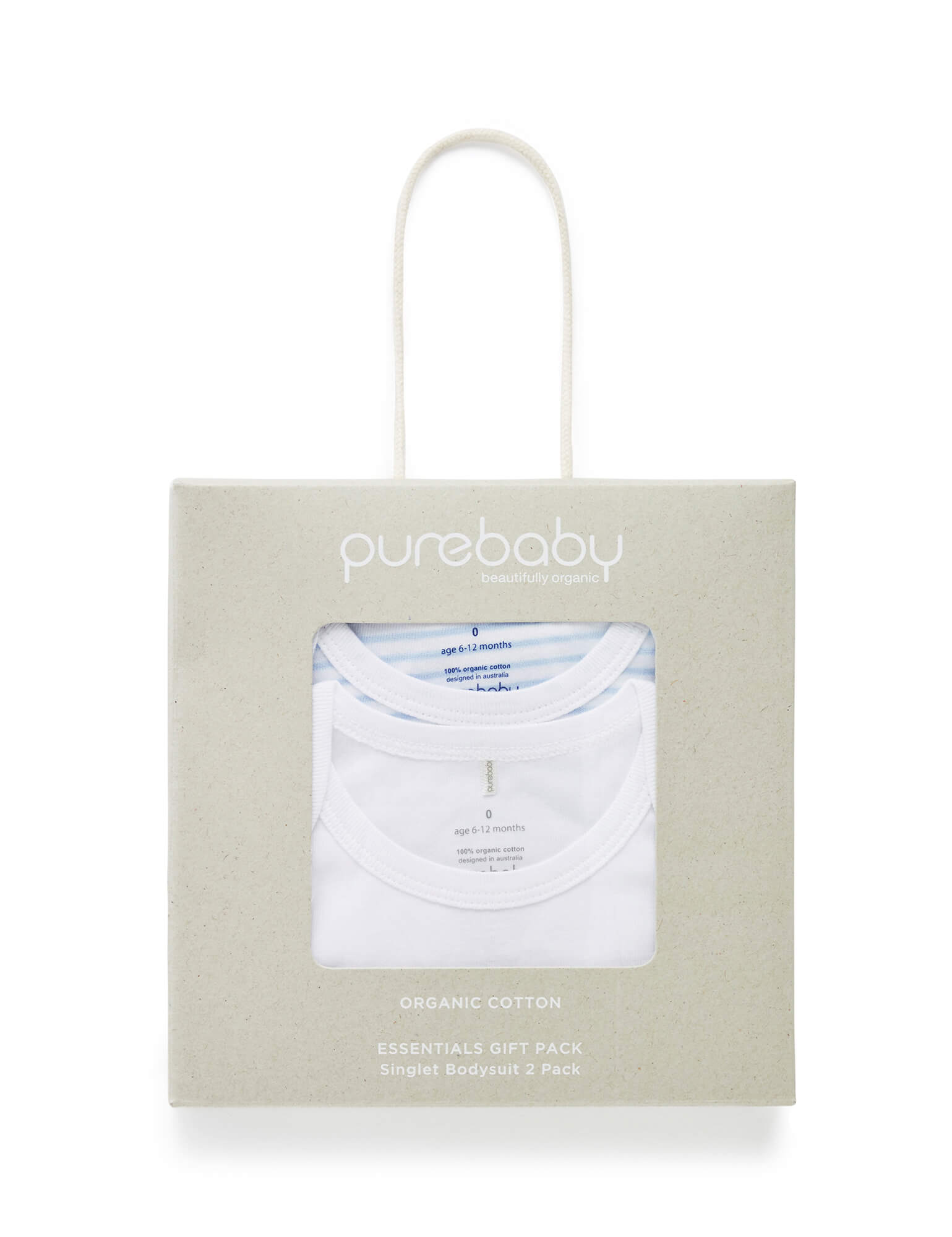 2 Pack Cotton Bodysuit in Giftbox