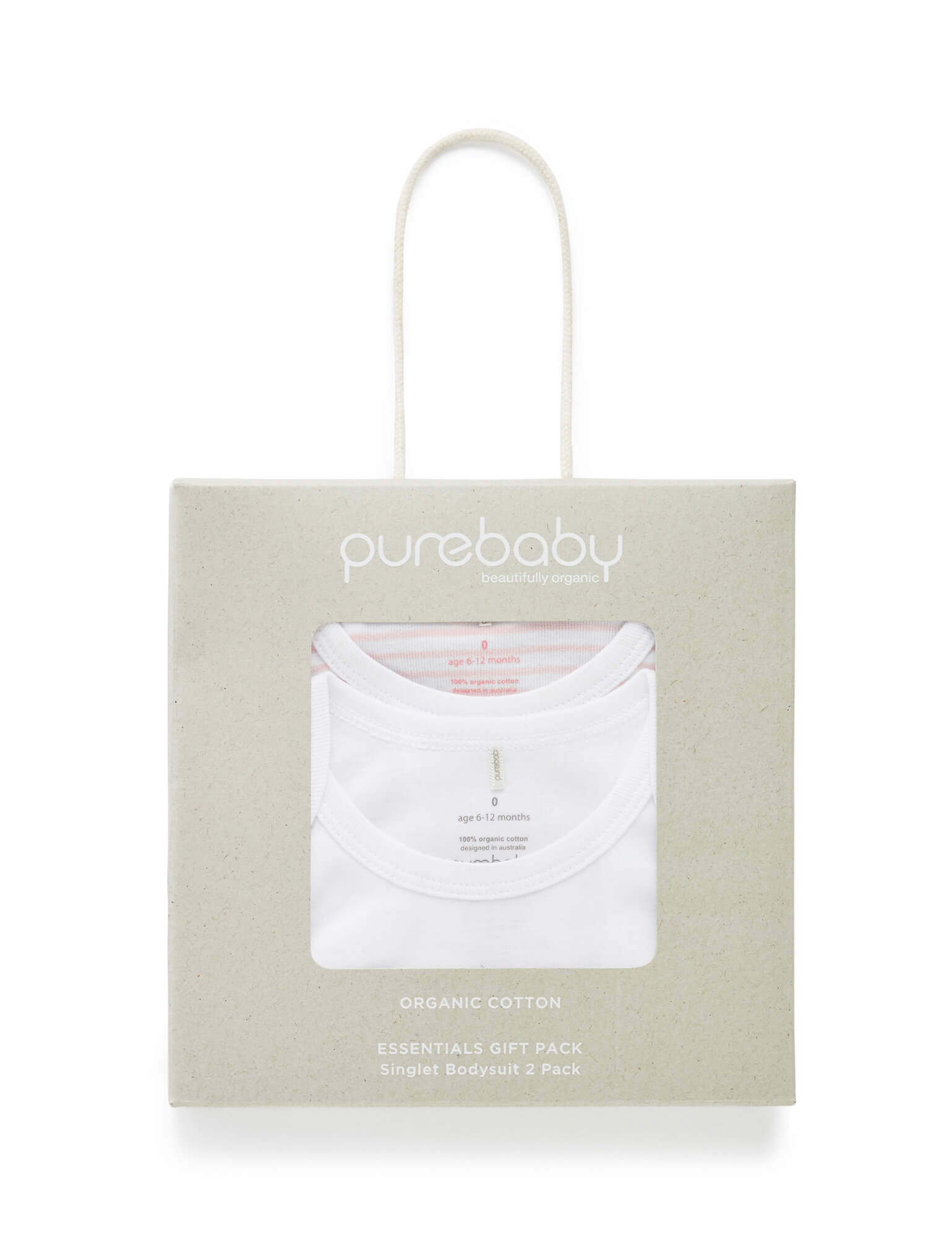 2 Pack Cotton Bodysuit in Giftbox