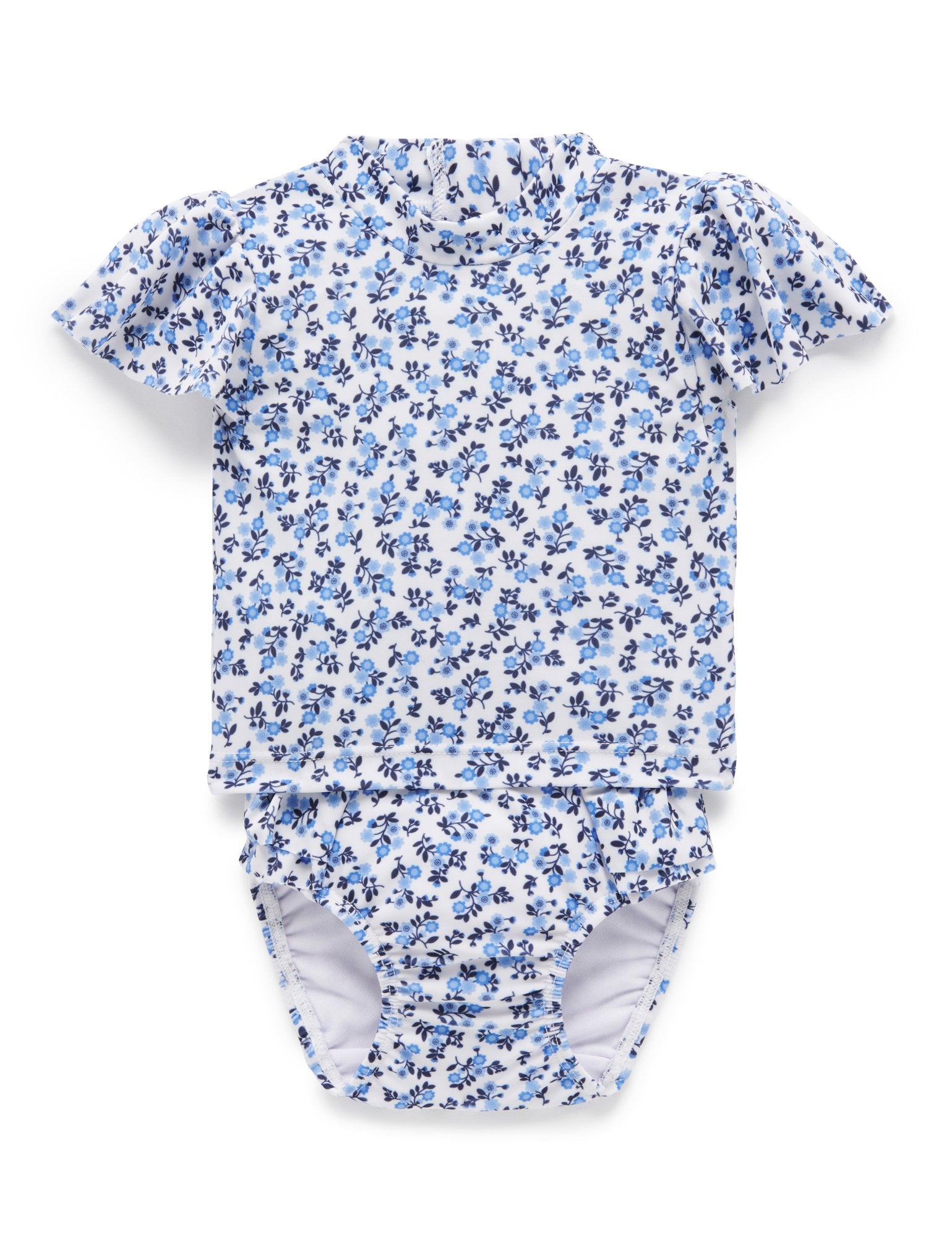 Short Sleeve Rashie Flutter Set Forget Me Not