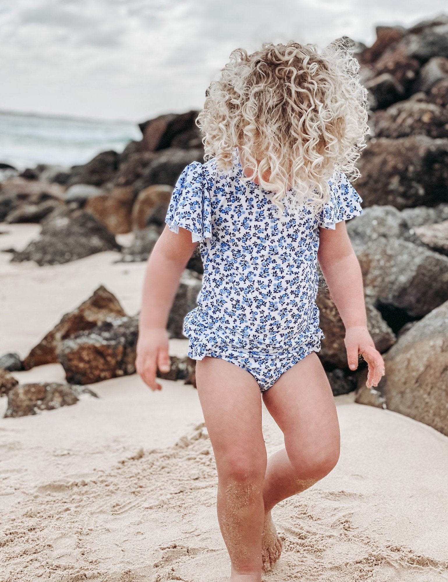 Short Sleeve Rashie Flutter Set Forget Me Not