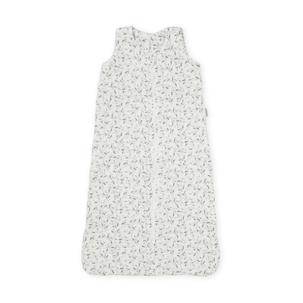 Muslin Sleeping Bag 0-6 Months - GOTS Green Leaves