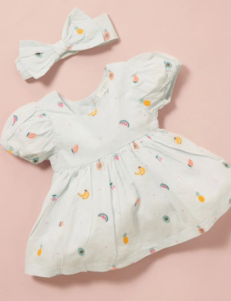 Fruity Embroidered Dress
