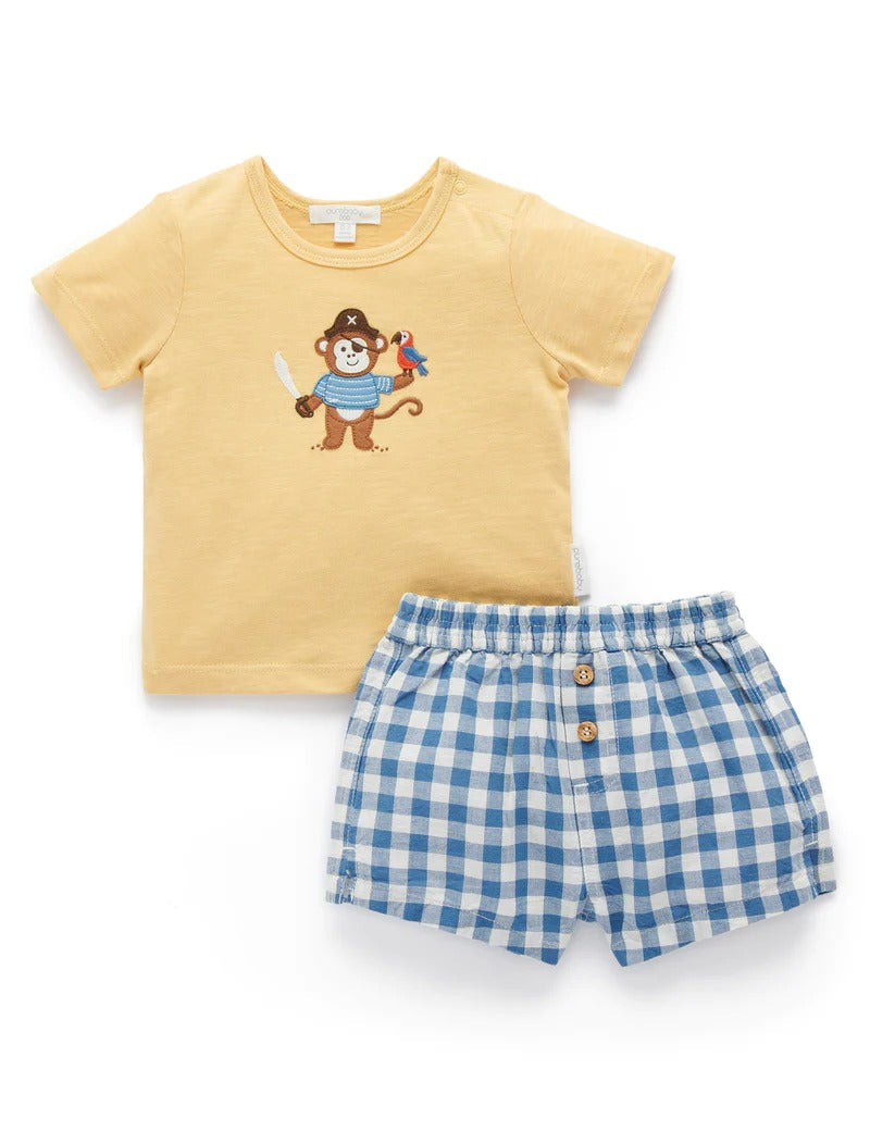Gingham Tee and Short Set