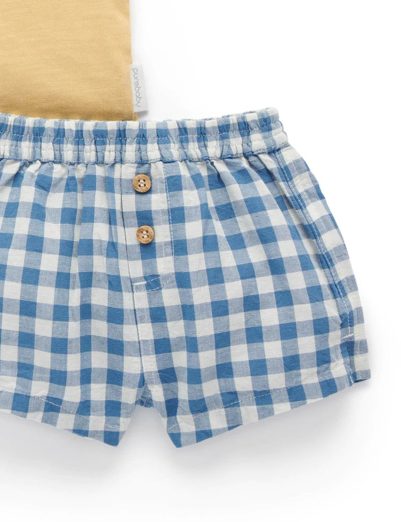Gingham Tee and Short Set