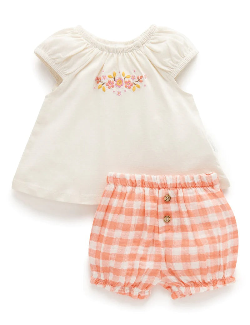 Gingham Tee and Short Set