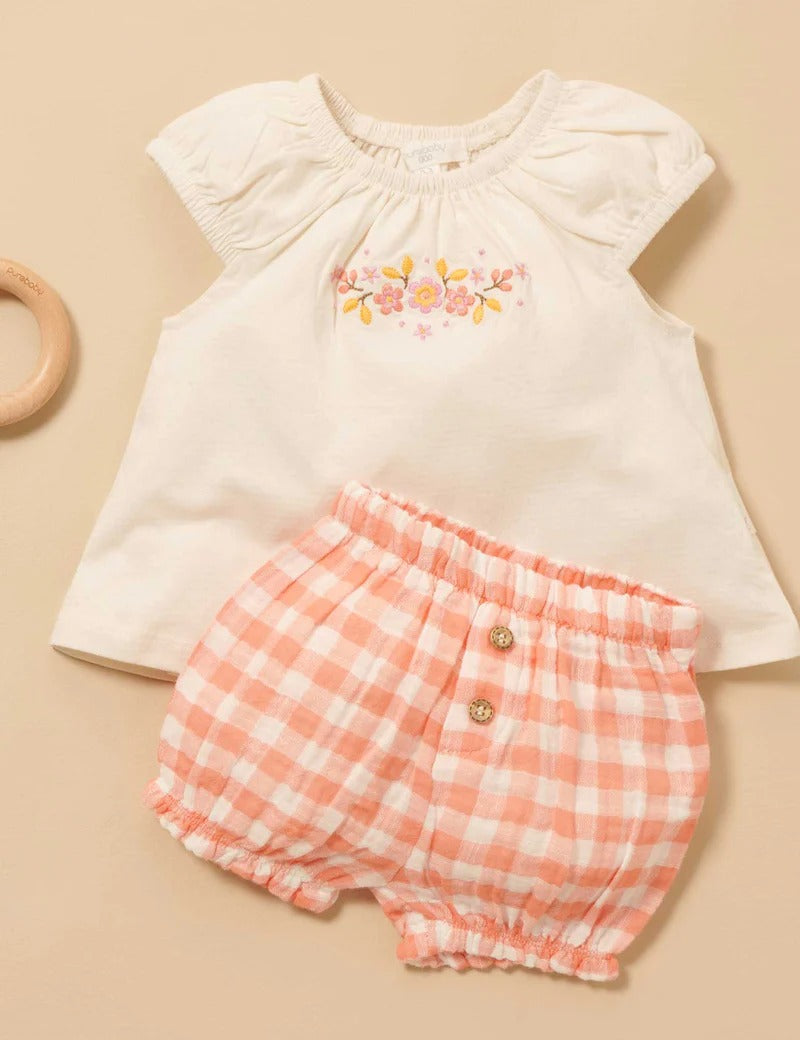 Gingham Tee and Short Set