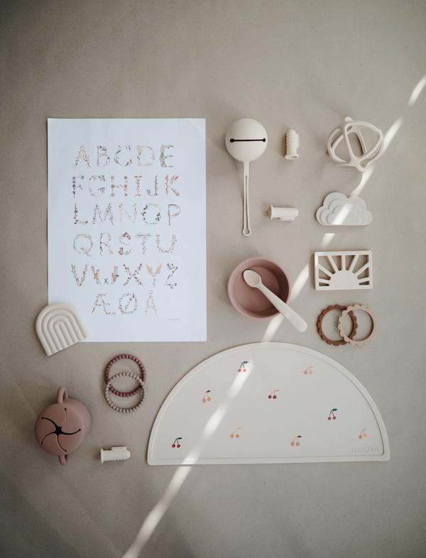 Alphabet Floral Poster