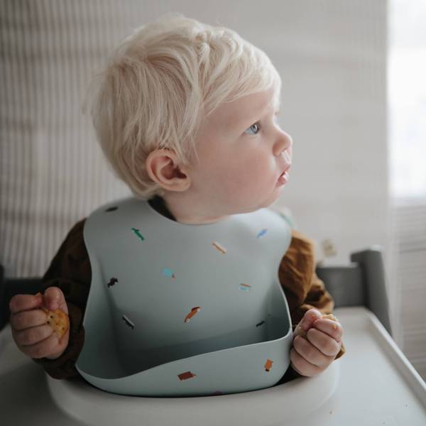 Silicone Baby Bib (Cherries)