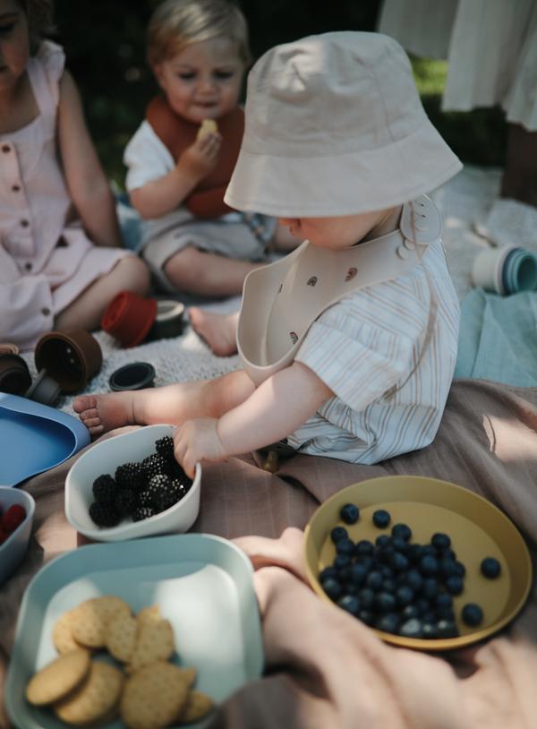 Silicone Baby Bib (Cherries)