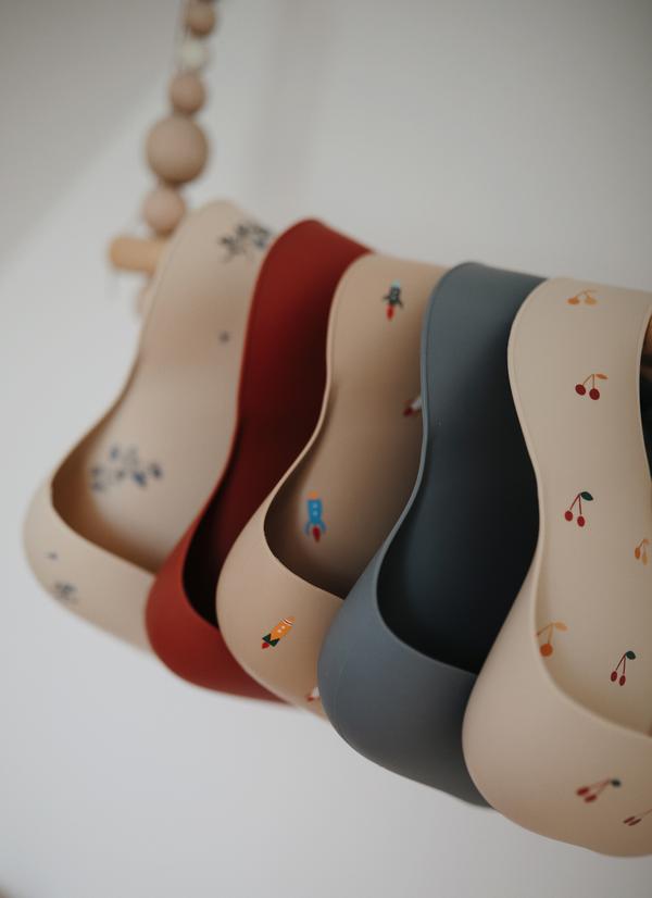 Silicone Baby Bib (Cherries)