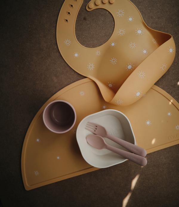 Silicone Baby Bib (Sun Orange)