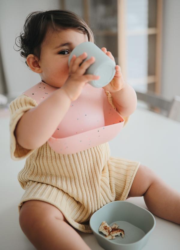 Silicone Baby Bib (Vanilla Confetti)