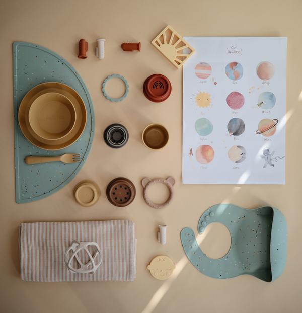 Silicone Place Mat (Cambridge Blue Confetti)