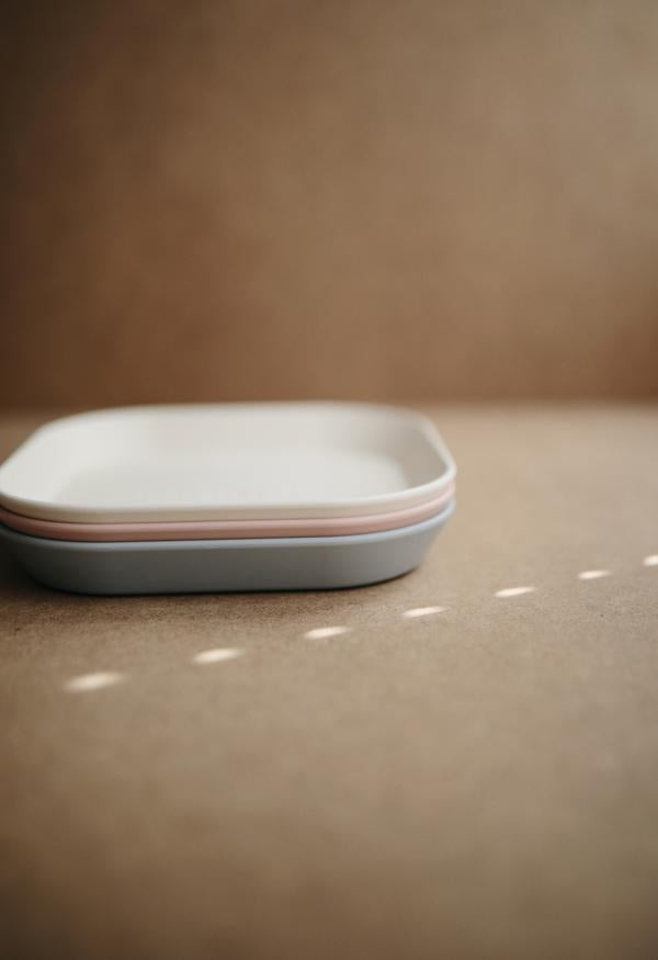 Square Dinnerware Plates, Set of 2 (Blush)