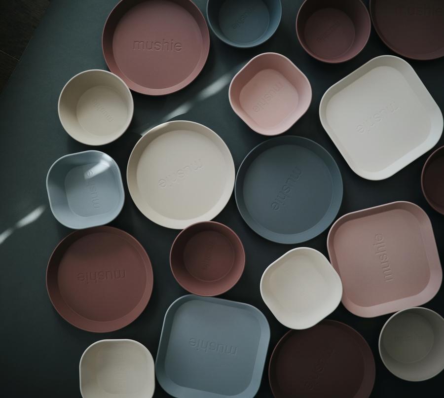 Square Dinnerware Plates, Set of 2 (Blush)