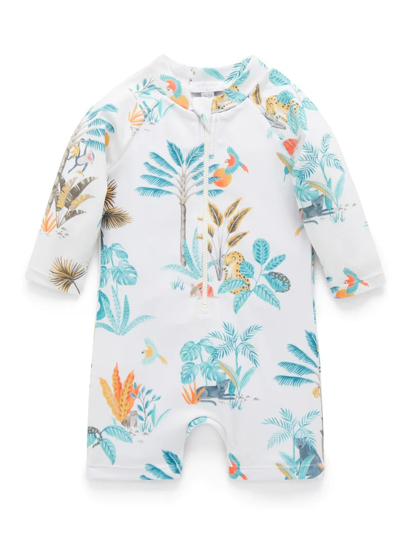 Long Sleeve Sunsuit Jungle Life