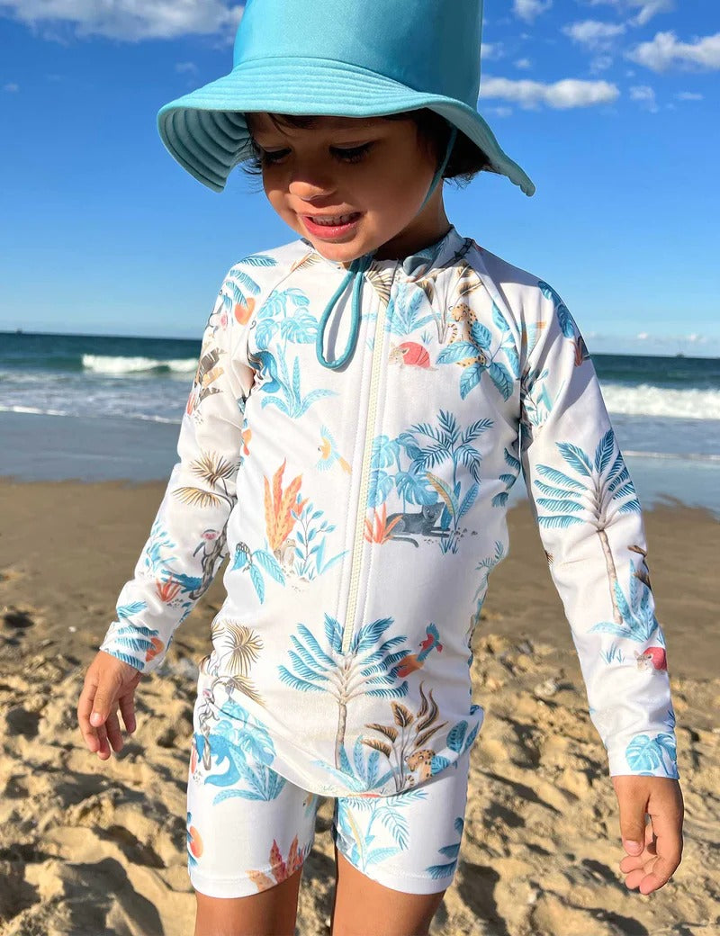 Long Sleeve Sunsuit Jungle Life