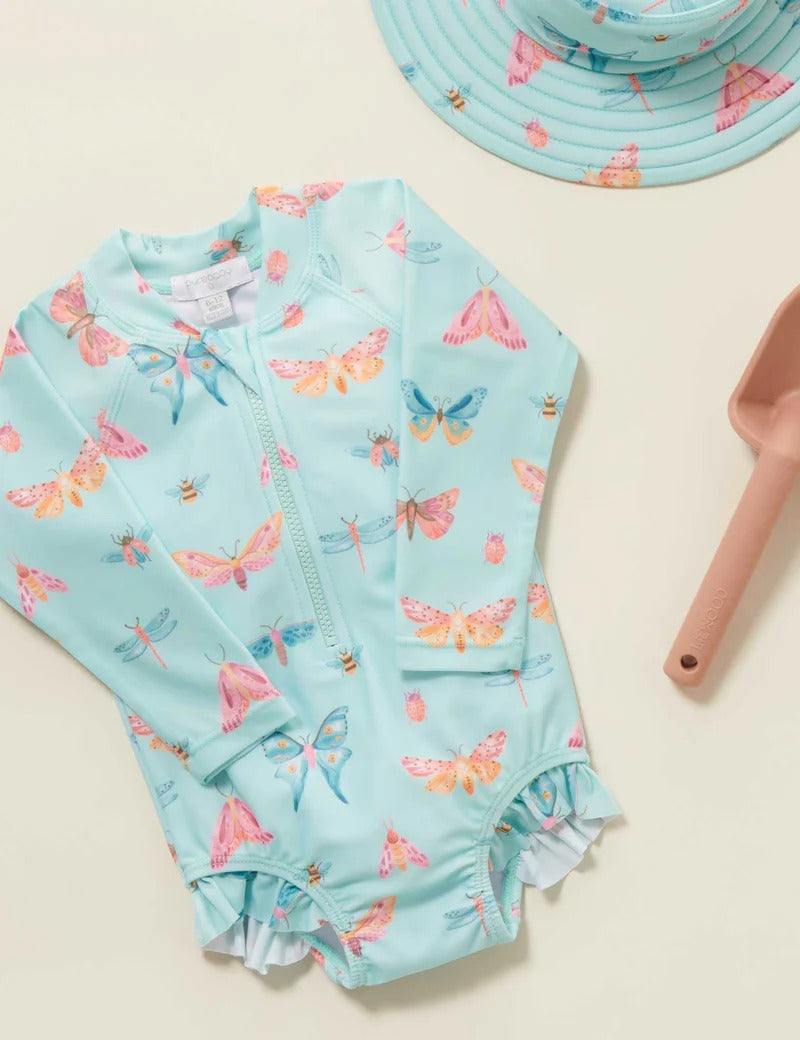 Long Sleeve Swimsuit Butterfly