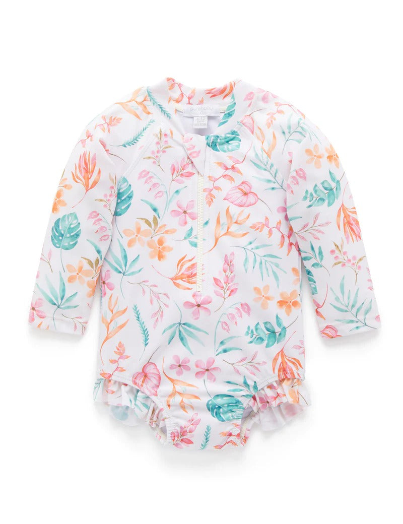 Long Sleeve Swimsuit Tropicana