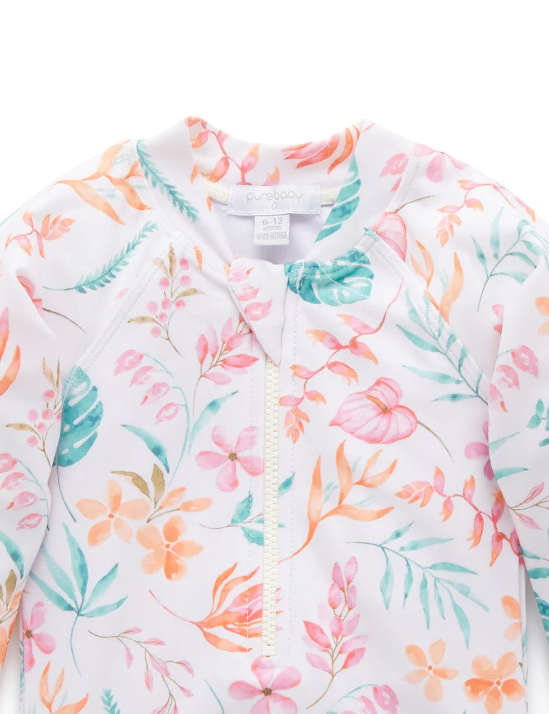 Long Sleeve Swimsuit Tropicana