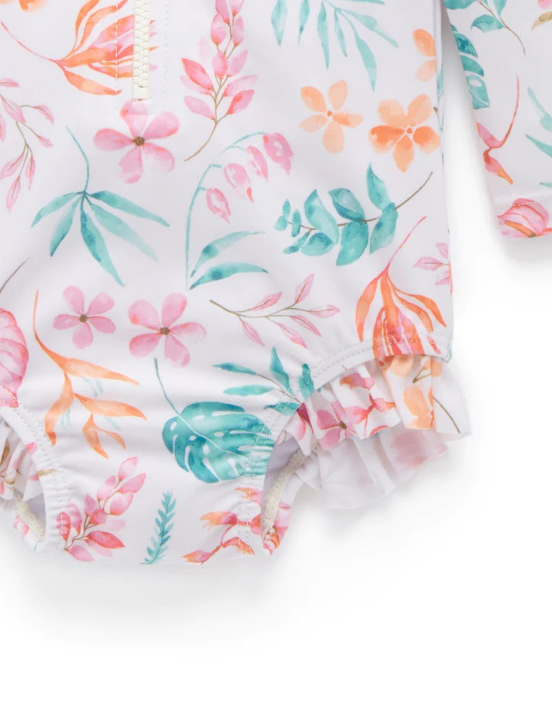Long Sleeve Swimsuit Tropicana