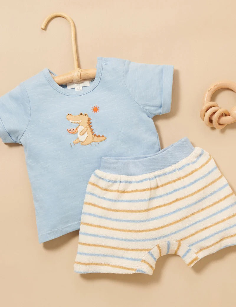 Towelling Short And Tee Set